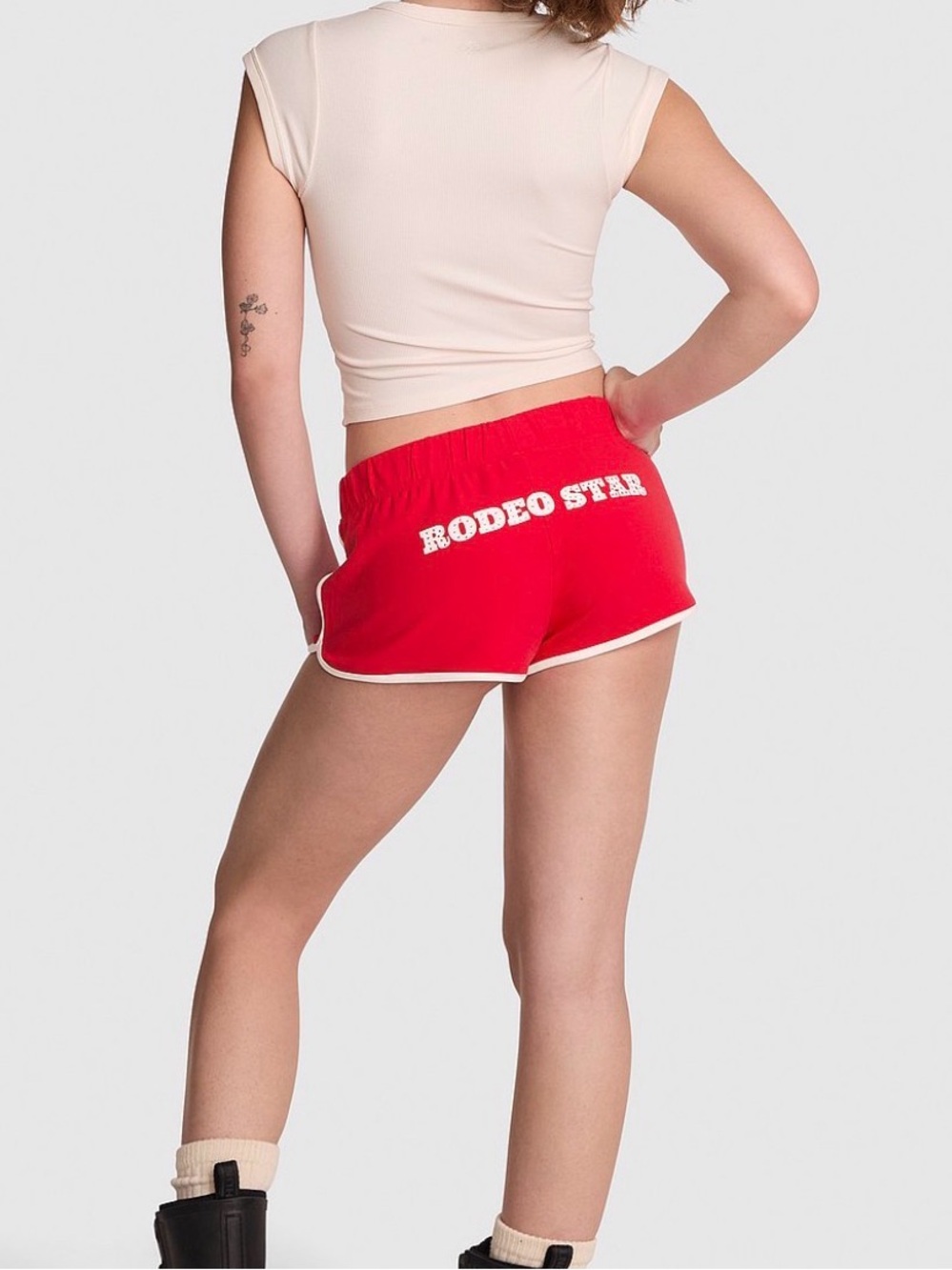 PINK Victoria's Secret Red 'Rodeo Star' Athletic Shorts